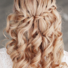Golden Half Up Half Down Curls Bridal Hairstyles (Photo 13 of 25)
