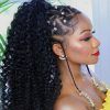 Curly Half-Updo With Ponytail Braids (Photo 8 of 25)