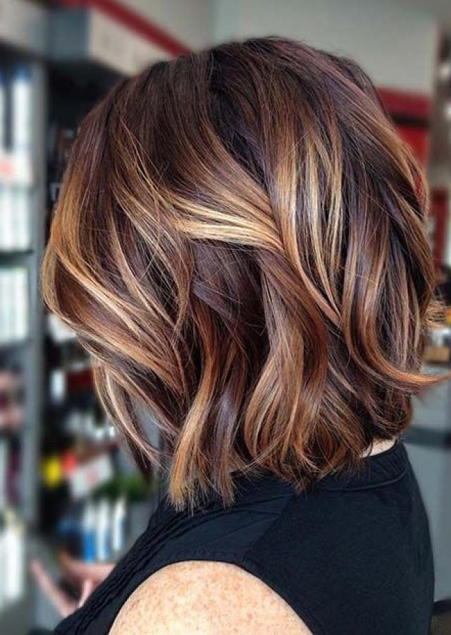 Top 25 of Lob Hairstyle with Warm Highlights