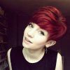Bright Red Short Hairstyles (Photo 7 of 25)