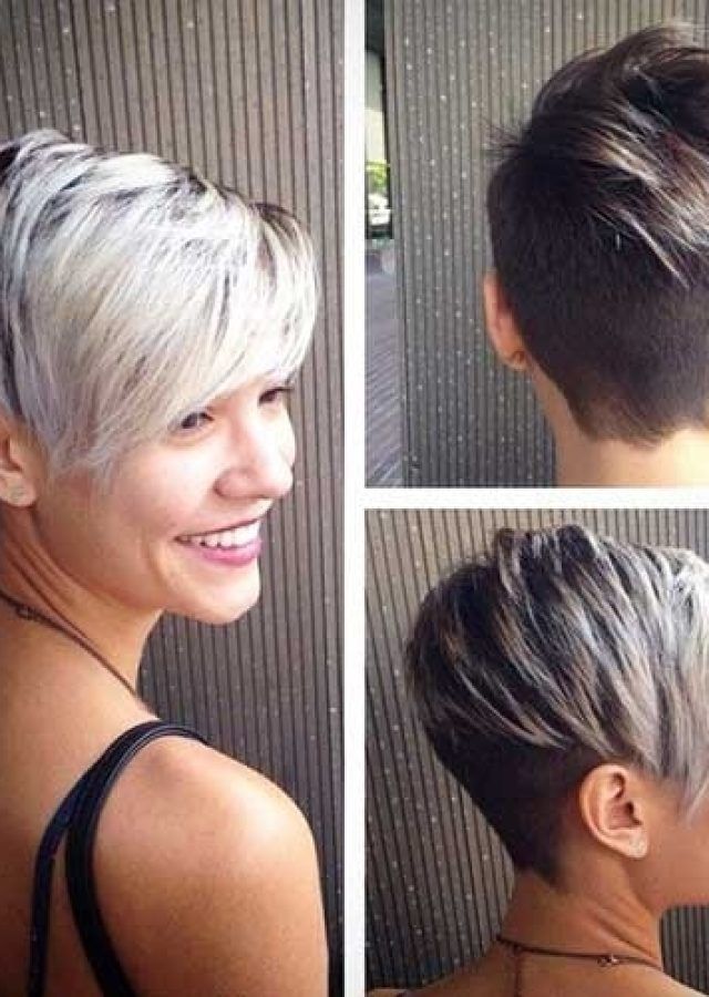 25 Collection of Silver and Brown Pixie Hairstyles