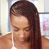 Simple Center-Part Fulani Braids With A Forehead Bead (Photo 8 of 15)