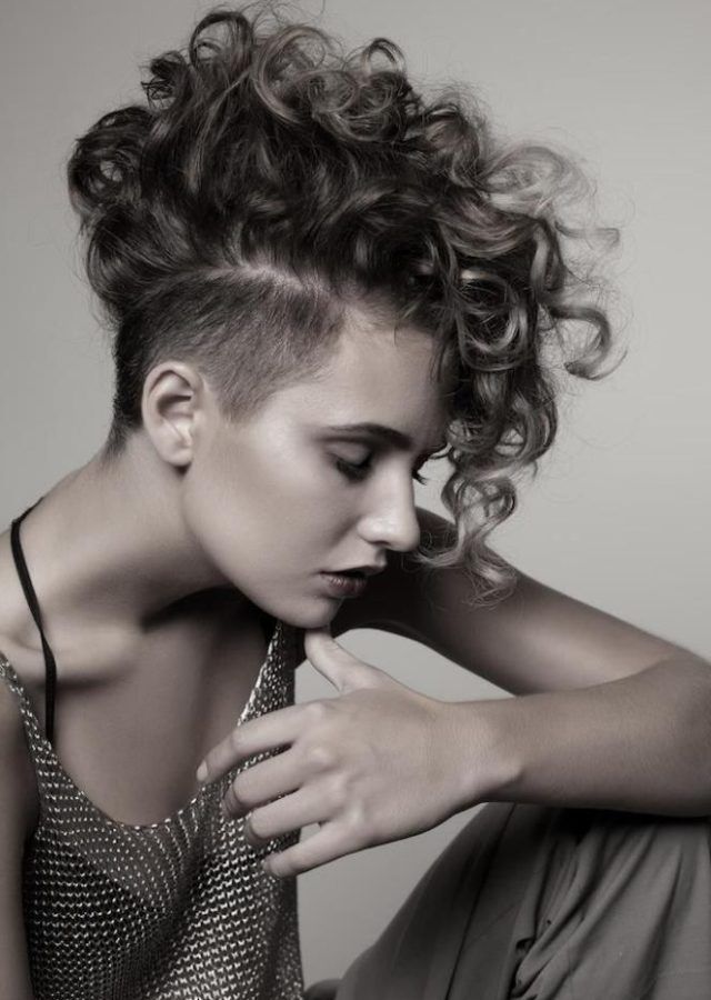 2024 Latest Curly Haired Mohawk Hairstyles