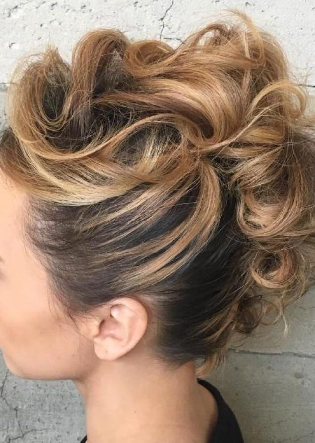 Top 25 of Elegant Curly Mohawk Updo Hairstyles