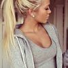 Long Blond Ponytail Hairstyles With Bump And Sparkling Clip (Photo 5 of 25)