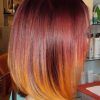 Medium Haircuts With Fiery Ombre Layers (Photo 7 of 25)