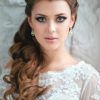 Side Curls Bridal Hairstyles With Tiara And Lace Veil (Photo 1 of 25)