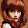 Medium-Length Red Hairstyles With Fringes (Photo 17 of 25)