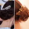 Side Bun Prom Hairstyles With Jewelled Barrettes (Photo 5 of 25)