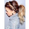 Wavy Side Ponytails With A Crown Braid (Photo 1 of 25)