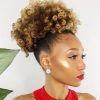 Curly Blonde Afro Puff Ponytail Hairstyles (Photo 2 of 25)