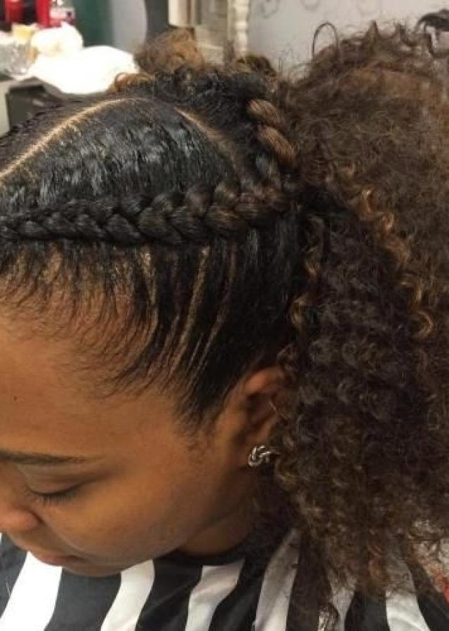  Best 25+ of Reverse French Braids Ponytail Hairstyles with Chocolate Coils