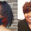 Wavy Asymmetrical Pixie Haircuts With Pastel Red (Photo 18 of 26)