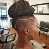 Side-Shaved Cornrows Braids Hairstyles (Photo 6 of 25)