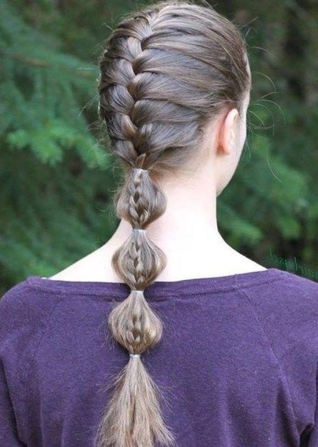 2024 Best of French Braid Ponytail Hairstyles with Bubbles