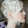 Side Parted White Blonde Pixie Bob Haircuts (Photo 25 of 25)