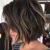 Inverted Brunette Bob Hairstyles With Feathered Highlights (Photo 24 of 25)