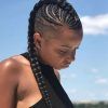 Side-Shaved Cornrows Braids Hairstyles (Photo 7 of 25)
