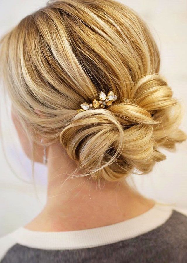 2024 Best of Destructed Messy Curly Bun Hairstyles for Wedding