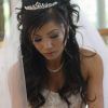 Side Curls Bridal Hairstyles With Tiara And Lace Veil (Photo 18 of 25)
