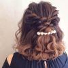 Half Up Half Down Wedding Hairstyles For Medium Length Hair With Fringe (Photo 13 of 15)