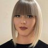 One Length Bob Hairstyles With Long Bangs (Photo 10 of 25)