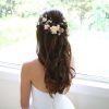 Pulled Back Half Updo Bridal Hairstyles With Comb (Photo 2 of 25)