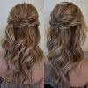 Half Up Half Down Wedding Hairstyles For Medium Length Hair With Fringe (Photo 15 of 15)