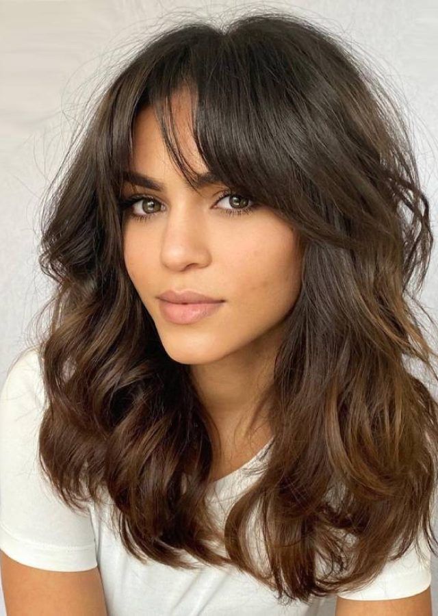 18 the Best Slightly Curly Hair with Bangs