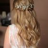 Golden Half Up Half Down Curls Bridal Hairstyles (Photo 1 of 25)