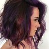 Brunette To Mauve Ombre Hairstyles For Long Wavy Bob (Photo 17 of 25)