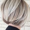 Short Razored Blonde Bob Haircuts With Gray Highlights (Photo 2 of 25)