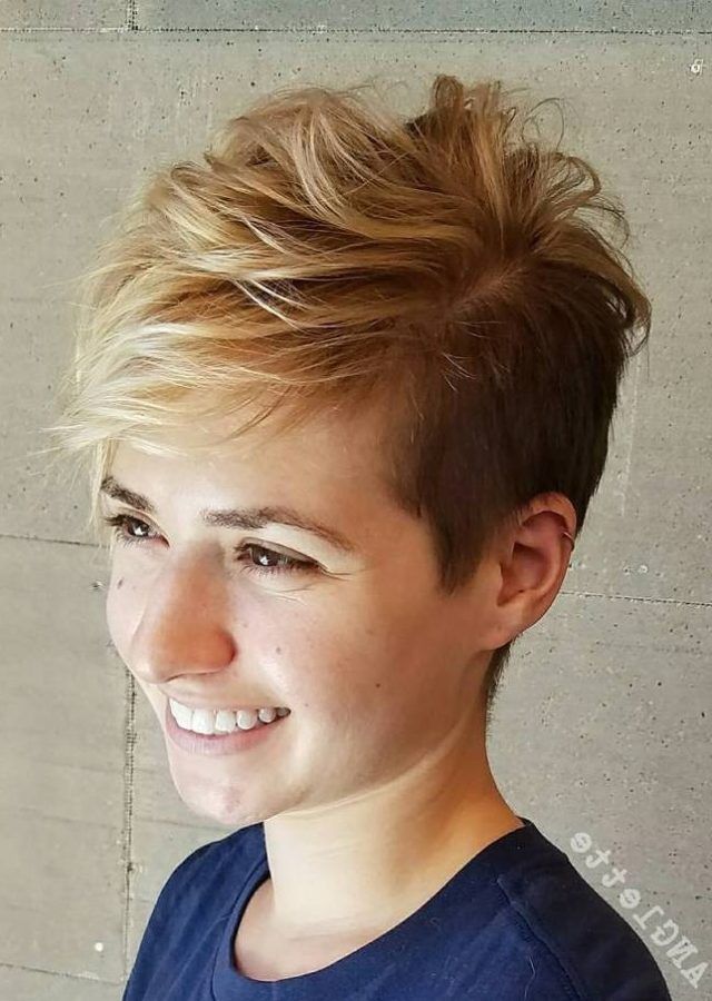 2024 Latest Asymmetrical Long Pixie for Round Faces
