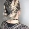 Chunky Two French Braid Hairstyles With Bun (Photo 4 of 15)