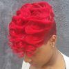 Vibrant Red Mohawk Updo Hairstyles (Photo 11 of 25)