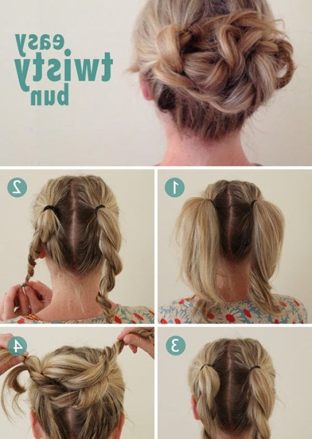 15 Collection of Easy Braided Updos for Medium Hair