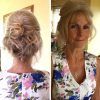 Curly Ash Blonde Updo Hairstyles With Bouffant And Bangs (Photo 4 of 25)