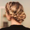 French Braid Crown And Bun Updo (Photo 1 of 15)