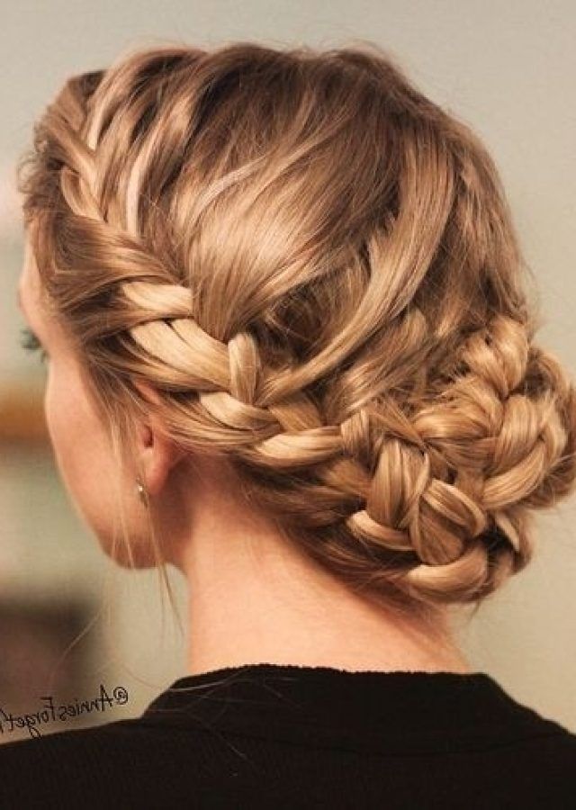 15 Photos French Braid Crown and Bun Updo