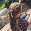 Double French Braids And Ponytails (Photo 3 of 15)