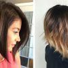 Inverted Brunette Bob Hairstyles With Feathered Highlights (Photo 9 of 25)