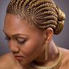 Pulled Back Beaded Bun Braided Hairstyles (Photo 9 of 25)