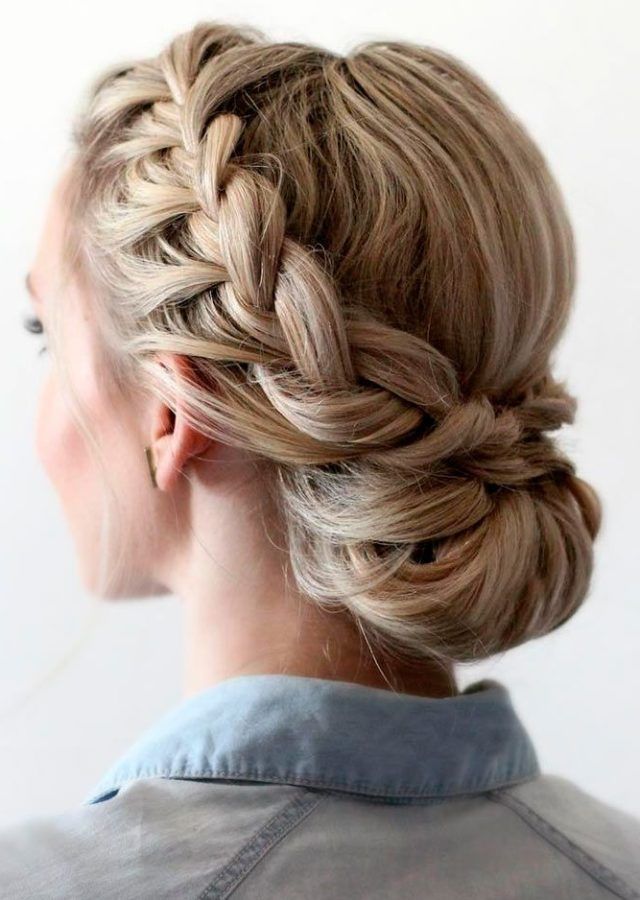 Top 25 of Tangled Braided Crown Prom Hairstyles