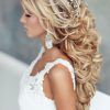 Golden Half Up Half Down Curls Bridal Hairstyles (Photo 6 of 25)