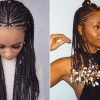 Side-Parted Loose Cornrows Braided Hairstyles (Photo 15 of 25)