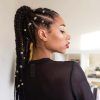 Ponytail Braid Hairstyles With Thin And Thick Cornrows (Photo 14 of 25)