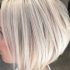 Stacked Sleek White Blonde Bob Haircuts