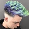 Faux-Hawk Fade Haircuts With Purple Highlights (Photo 14 of 25)