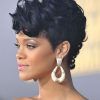 Rihanna Black Curled Mohawk Hairstyles (Photo 1 of 25)