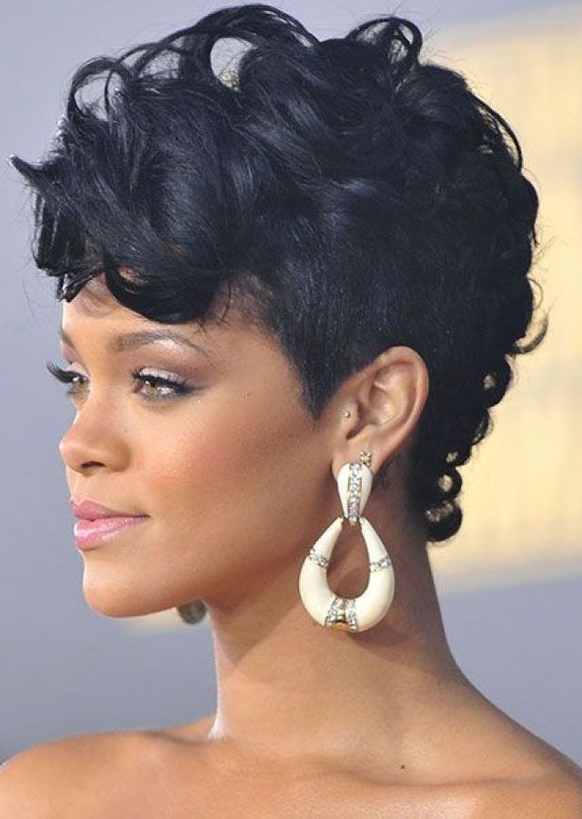  Best 25+ of Rihanna Black Curled Mohawk Hairstyles